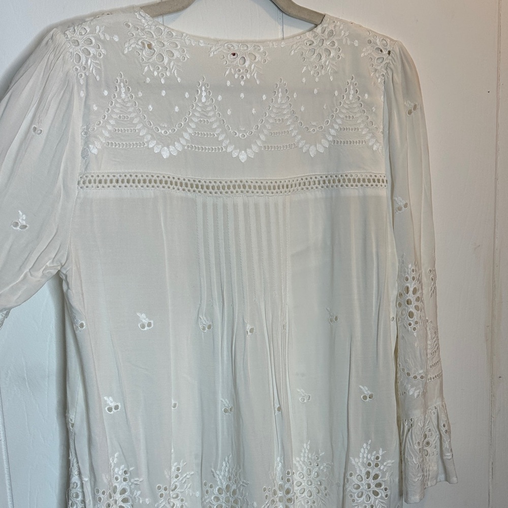 Sundance Cream Embroidered Tunic - Picture 7 of 9